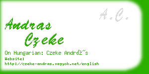 andras czeke business card